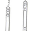 925 Sterling Silver Rhodium Finish Brilliant Fashion Pave Earrings