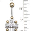 925 Sterling Silver Rhodium Finish Brilliant Antique Style Bezel Earrings - Image 2