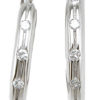 925 Sterling Silver Rhodium Finish Brilliant Huggies Pave Earrings