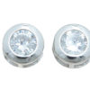 925 Sterling Silver Rhodium Finish Brilliant Stud Earrings