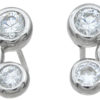 wholesale sterling silver three stone earrings