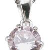 925 Sterling Silver Rhodium Finish Brilliant Fashion Prong Pendant