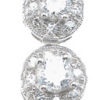 925 Sterling Silver Rhodium Finish Brilliant Antique Style Pave Pendant