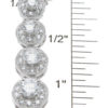 925 Sterling Silver Rhodium Finish Brilliant Antique Style Pave Pendant - Image 2