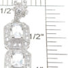 925 Sterling Silver Rhodium Finish Brilliant & Baguettes Fashion Bezel Pendant - Image 2