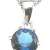 925 Sterling Silver Rhodium Finish Brilliant Fashion Prong Pendant