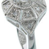 925 Sterling Silver Platinum Finish Antique Style Ring - Image 2