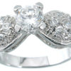 925 Sterling Silver Platinum Finish Brilliant Pave Wedding Ring