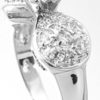 925 Sterling Silver Platinum Finish Brilliant Pave Wedding Ring - Image 2