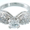 925 Sterling Silver Platinum Finish Brilliant Pave Wedding Ring - Image 3