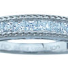 1.25ct princess 925 silver Sterling Couture wedding band