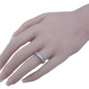 1.25ct princess 925 silver Sterling Couture wedding band - Image 4