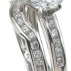 925 Sterling Silver Rhodium Finish CZ Solitaire Engagement Set Ring - Image 2