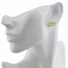 925 Sterling Silver 14k Gold Finish Butterfly Earrings - Image 4