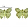925 Sterling Silver 14k Gold Finish Butterfly Earrings - Image 5